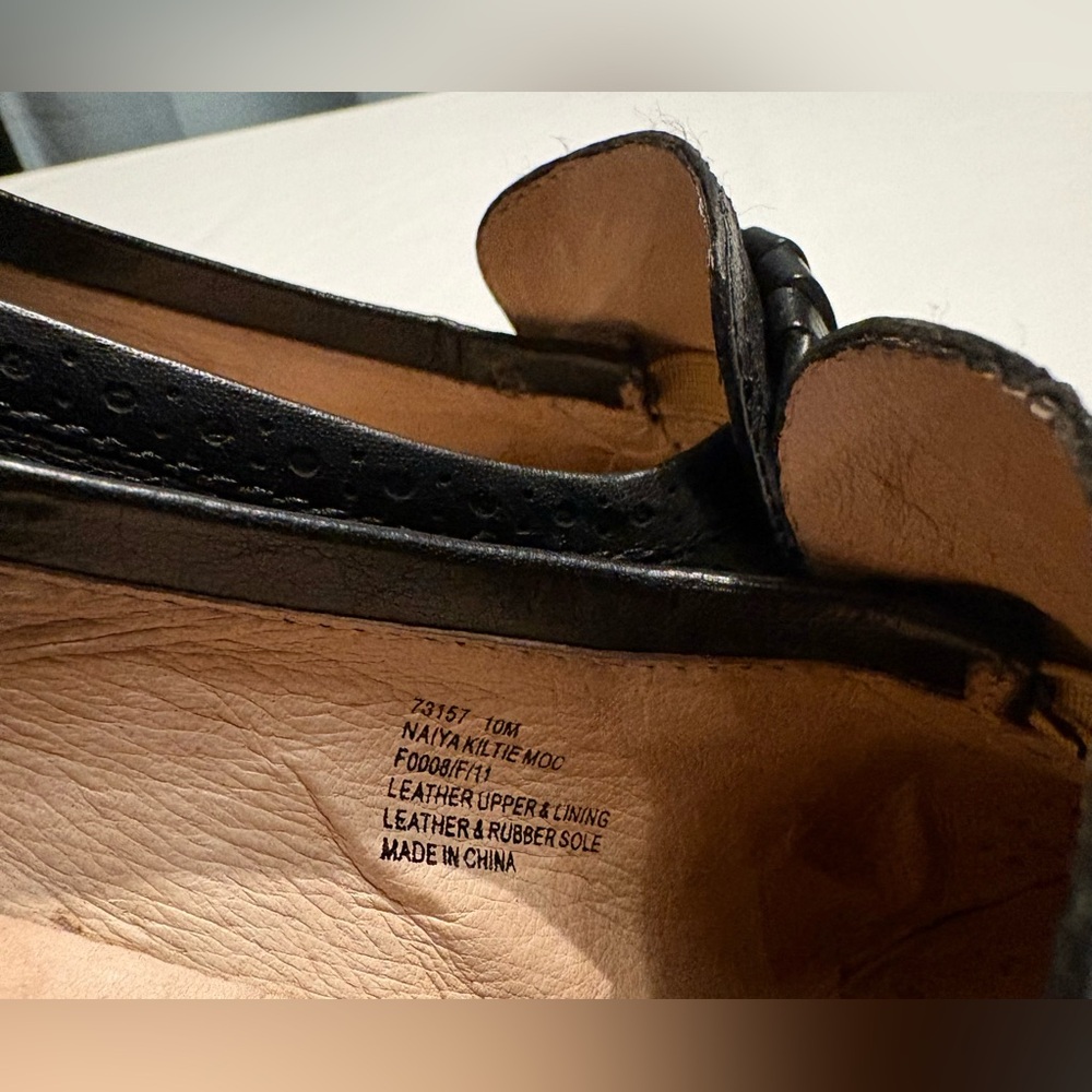 Frye Black Leather Naiya Kiltie Platform Loafers Size 10 - like new - Picture 5 of 10